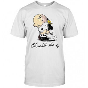 Charlie Brown Snoopy And Woodstock Art Signatures T-Shirt